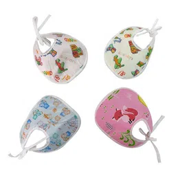 BAESD Infants Pack Of 4 Printed Bibs-8