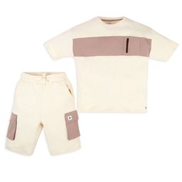 My Milestones Boys Colourblocked Pure Cotton T-Shirt With Shorts-image-30