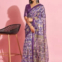 Anouk Rustic Floral Organza Saree-27