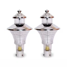 KINIS 2-Pcs White Modern Shape Gate & Garden Outdoor Lamps-image-18