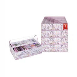 Aura Pink Set of 5 Reusable Drawer Organiser Organisers-14