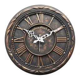 RANDOM Gold-Toned & Black Printed Contemporary Wall Clock-15