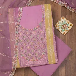 Koskii Embroidered Unstitched Dress Material-image-44