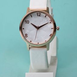 VIRAKTI Unisex Leather Straps Analogue Watch M.73-WHITE-image-3