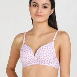 Samvar Pink Cotton Non-Wired Non Padded Minimizer Bra-picture-8