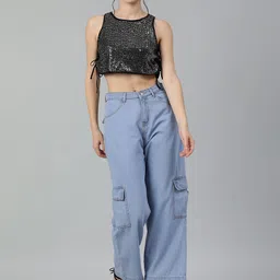 Stylecast X Kotty Sequined Embellished Crop Top-picture-17