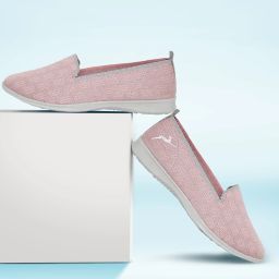 Women's Pink Athleisure Lightweight Knitted Active Wear Slip-On Shoes for Daily Walking 7 UK Bellies For Women-image-46