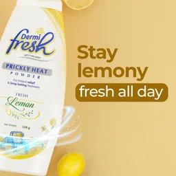 DERMIFRESH Set Of 3 Fresh Prickly Heat Powder For Long Lasting Cooling - Lemon -150 g Each image 4
