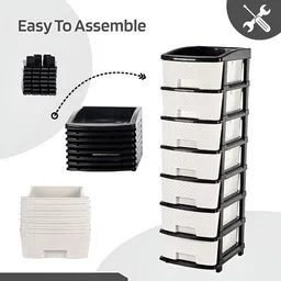 RUBOXA Black & White 7-Layer Multi-Purpose Organiser image 4