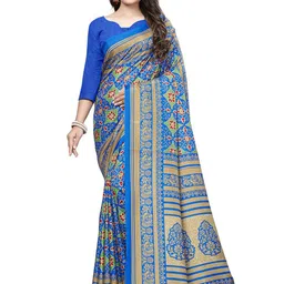 KALINI Ethnic Motifs Printed Saree with Blouse Piece-picture-11