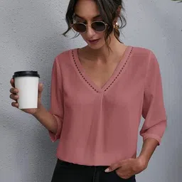 Stylecast X Slyck V-Neck Blouson Top-image-39