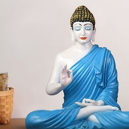 Aura Blue Big Buddha Showpiece-image-59