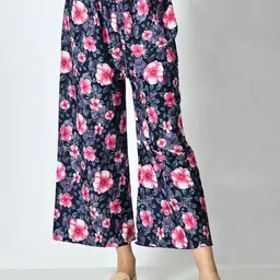 BAESD Women Floral Printed Flared Palazzos-image-78
