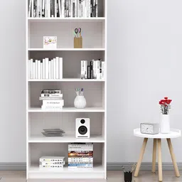 HEXA RED White Wooden Book Shelf-picture-34