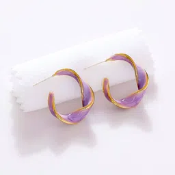 COOLWOOL Korean Circular Half Hoop Earrings-47