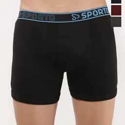 Sporto by Macho Men Pack Of 4 Combed Cotton Short Trunks Sprto_M1030-B1-CH1-M1-N1-L-picture-31