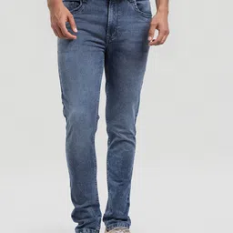 Crocodile Men Slim Fit Mid-Rise Light Fade Stretchable Jeans-picture-19