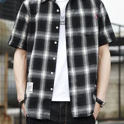 StyleCast x Revolte Men Buffalo Checked Spread Collar Casual Shirt-image-26