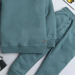 BAATCHEET Boys Knit Plated Jacquard T-Shirt and Jogger Set-image-51