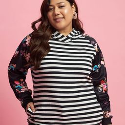 AUSTIVO Women Striped Hooded Sweatshirt-image-96