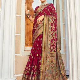 Anouk Floral Poly Georgette Designer Saree-picture-32