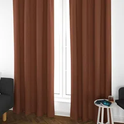 Parda Online Brown Set of 2 Black Out Long Door Curtain-image-23
