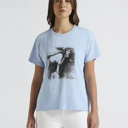 Pepe Jeans Women Graphic Printed Round Neck Pure Cotton Relaxed Fit T-shirt-picture-28
