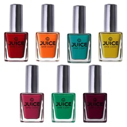 JUICE Set Of 7 One Coat Longlasting Finish with Quick Dry Nail Paint - 8. 5 ml Each image 1