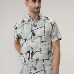 The Collection Classic Slim Fit Printed Cotton Casual Shirt-image-59
