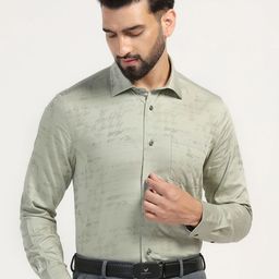 Blackberrys Men India Slim Spread Collar Floral Printed Cotton Slim Fit Formal Shirt-image-99