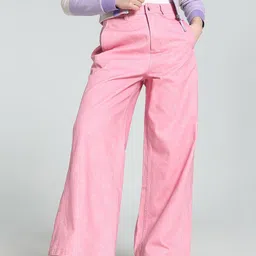 Puma x Kidsuper Women Printed Cotton Relaxed Fit Wide Leg Trousers-image-11