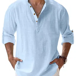 Fifth U Men Turquoise Blue Kurta-picture-27