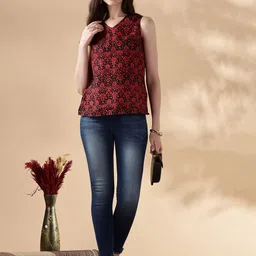 Anouk Rustic Women Printed Ethnic Print Top-image-34