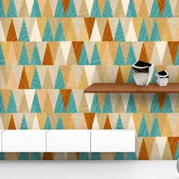 ArtzFolio Printed UV-Resistant Anti-Bacterial Geometric Pattern Peel & Stick Wallpaper-image-48