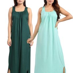 Inner Beats Pack Of 2 Cotton Blend Nightdress-picture-17