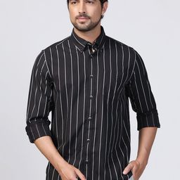 Blackberrys Men Slim Fit Opaque Striped Casual Shirt-picture-0