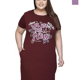IN Love Pack of 2 Women Plus Size Front Printed Cotton Nighty Chemise-image-61