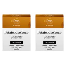 TNW the natural wash Set of 2 Handmade Potato Rice Soap for Oily Skin - 100 g each-95