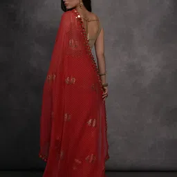 DIVASTRI Mirror Work Poly Georgette Saree image 4