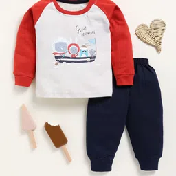Unfab Boys Printed T-shirt with Pyjamas-picture-23