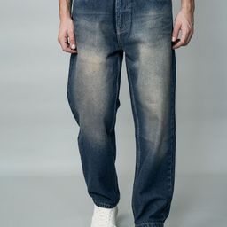 Tailoraedge Men Cotton Loose Relaxed Fit Mid-Rise Heavy Fade Denim Jeans-image-92