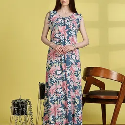 9shines Label Women Floral Printed Maxi Nightdress-image-52