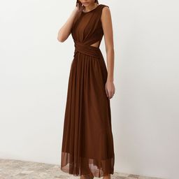 Trendyol Women Solid Maxi Dress-picture-31