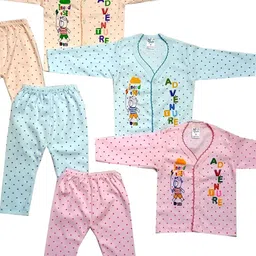 Fly Step Pack of 3 Kids-Unisex Sweatshirt & Trousers Clothing Set-48