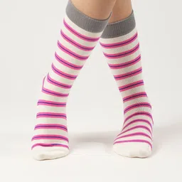 Theater Women Striped Above Ankle-Length Cotton Socks-33