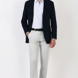 peter england Men Solid Single Breasted Formal Blazer-picture-34