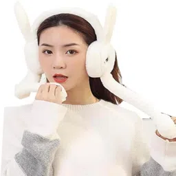 Rabbit Bunny Design Soft Foldable Ear Moving Earmuff for Girls & Boys Ear Muff-image-77