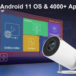 IC PLUS HY300 Full HD Native 1080p Support Android 11 Wifi BT Freestyle Auto Keystone (6400 lm / 1 Speaker / Wireless / Remote Controller) Portable Projector image 3