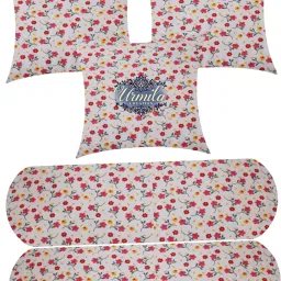 urmila creation 2 Bolster 3 Cushion Microfibre Floral Bolster Pack of 5 image 2