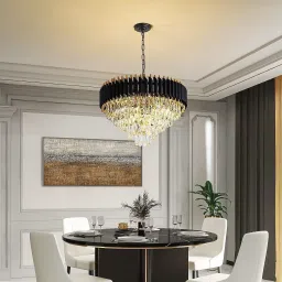 5-Tier Black Gold chandelier (600mm) Chandelier Ceiling Lamp-image-44